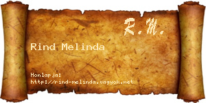 Rind Melinda névjegykártya