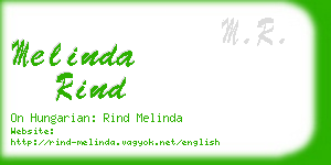 melinda rind business card